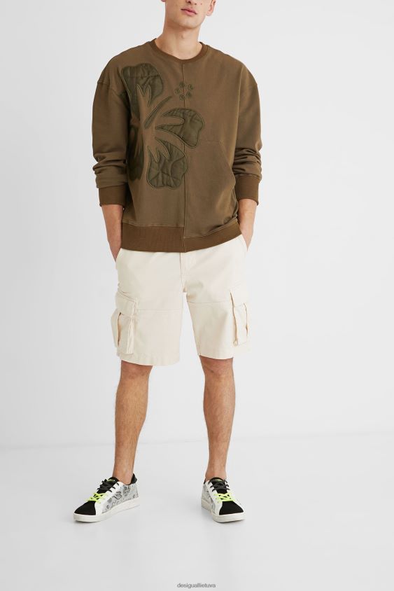 Desigual vyrų oversize megztinio asimetrinis apvadas apranga S606BV1596