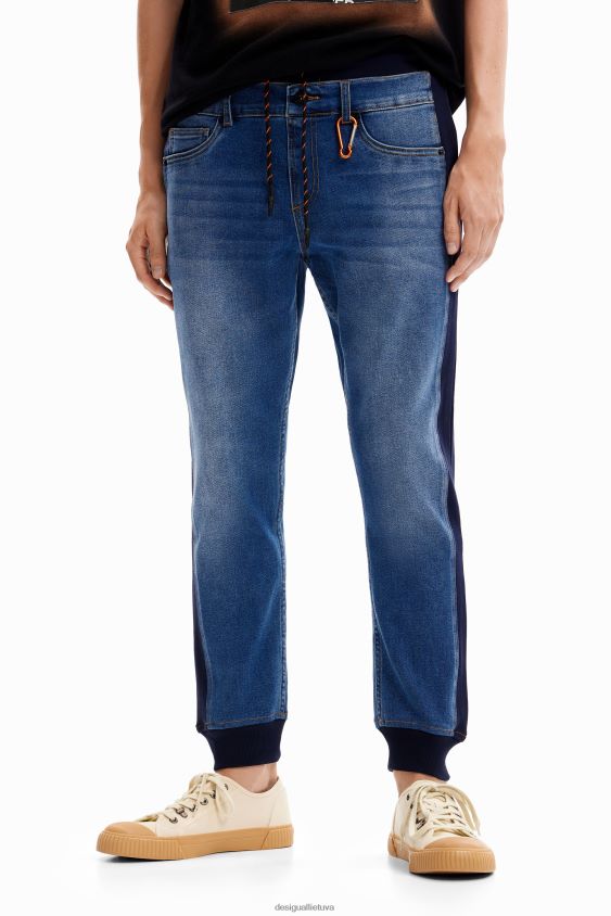 Desigual vyrų hibridinės džinsinės bėgimo kelnės apranga S606BV1518