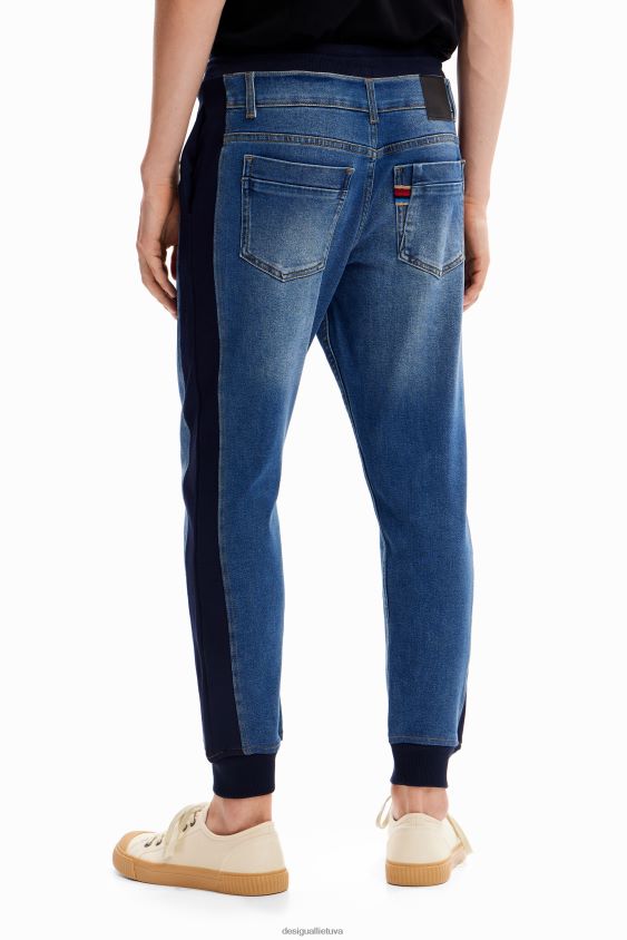 Desigual vyrų hibridinės džinsinės bėgimo kelnės apranga S606BV1518
