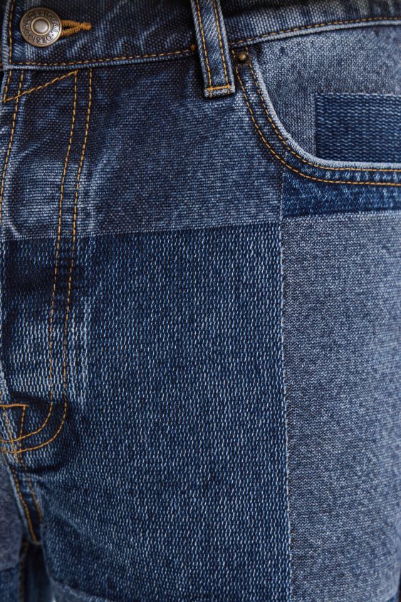 Desigual vyrų kratiniai žakardo džinsiniai šortai apranga S606BV1524