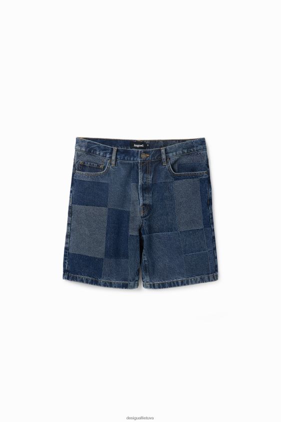 Desigual vyrų kratiniai žakardo džinsiniai šortai apranga S606BV1524
