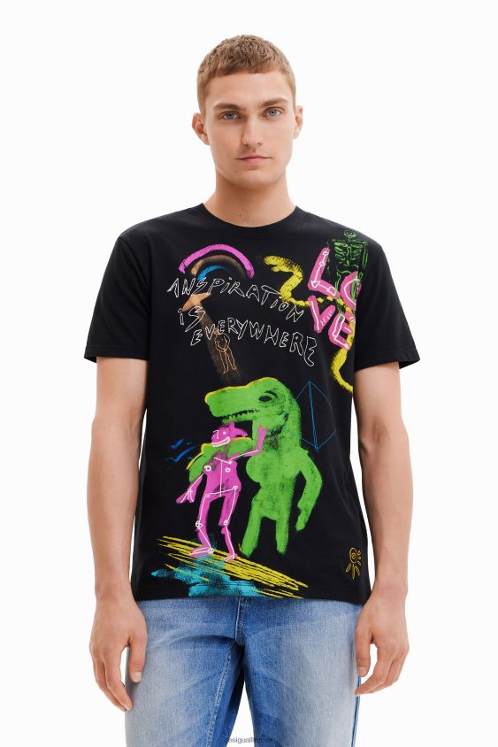 Desigual vyrų Dino marškinėliai trumpomis rankovėmis apranga S606BV1675