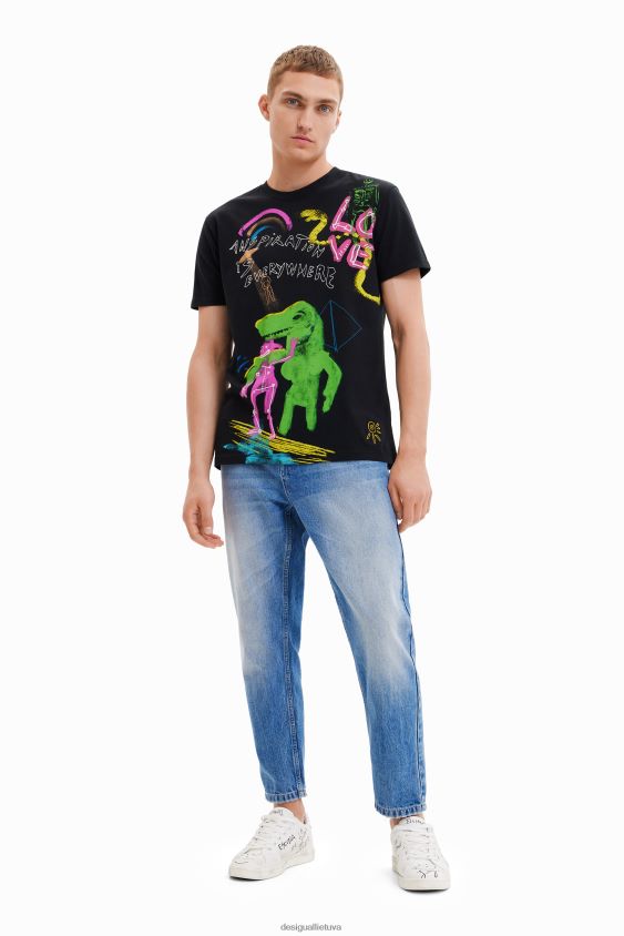 Desigual vyrų Dino marškinėliai trumpomis rankovėmis apranga S606BV1675