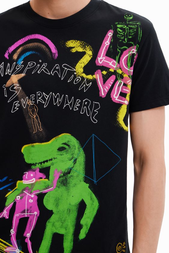 Desigual vyrų Dino marškinėliai trumpomis rankovėmis apranga S606BV1675