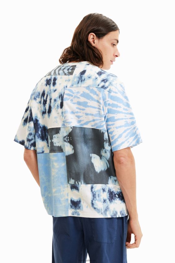 Desigual vyrų kratinys surišami marškinėliai apranga S606BV1516