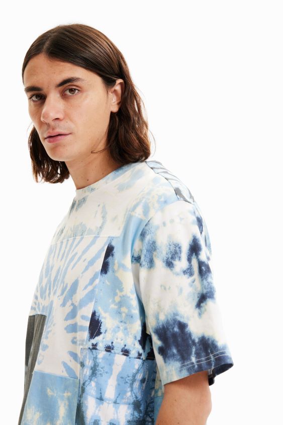 Desigual vyrų kratinys surišami marškinėliai apranga S606BV1516