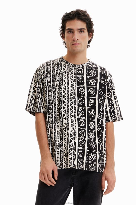 Desigual vyrų meniški marškinėliai su apvadu apranga S606BV1691