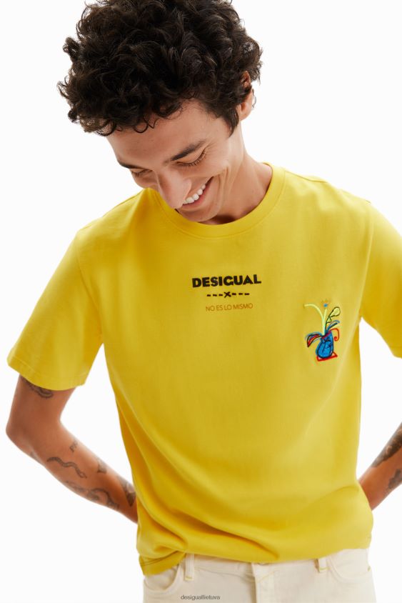 Desigual vyrų no es lo mismo marškinėliai trumpomis rankovėmis apranga S606BV1572