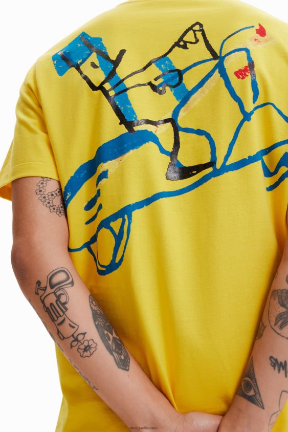 Desigual vyrų no es lo mismo marškinėliai trumpomis rankovėmis apranga S606BV1572