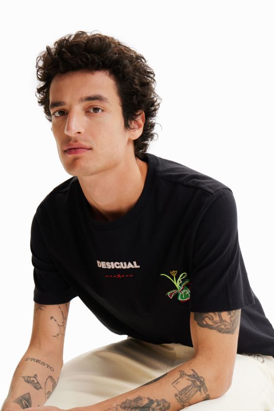 Desigual vyrų no es lo mismo marškinėliai trumpomis rankovėmis apranga S606BV1687
