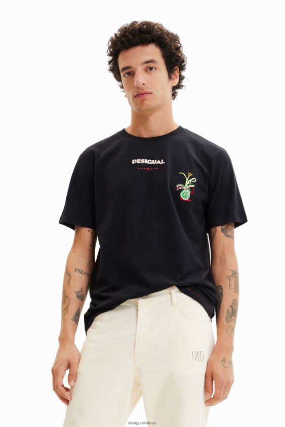 Desigual vyrų no es lo mismo marškinėliai trumpomis rankovėmis apranga S606BV1687