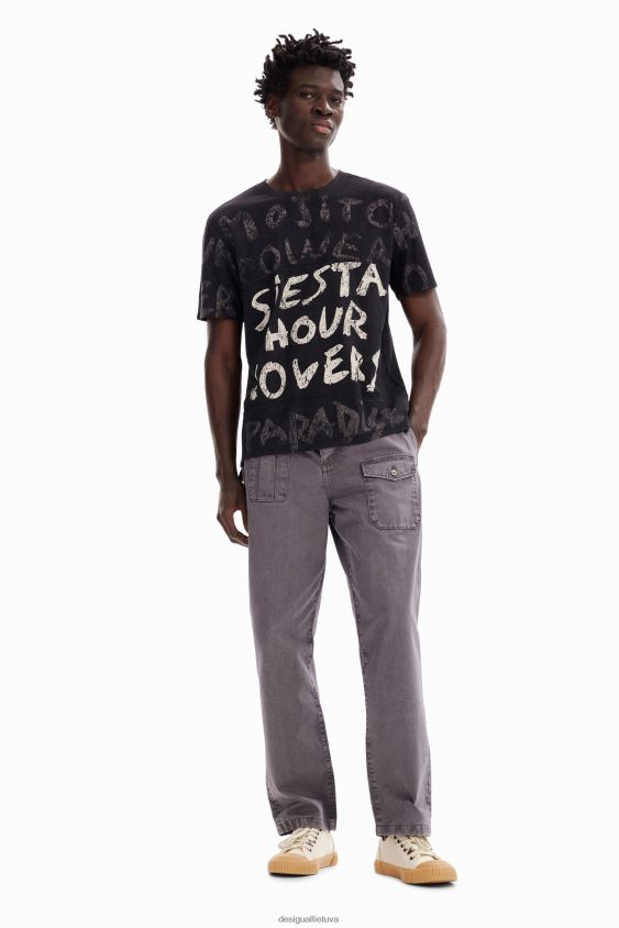 Desigual vyrų trumpomis rankovėmis mojito marškinėliai apranga S606BV1652