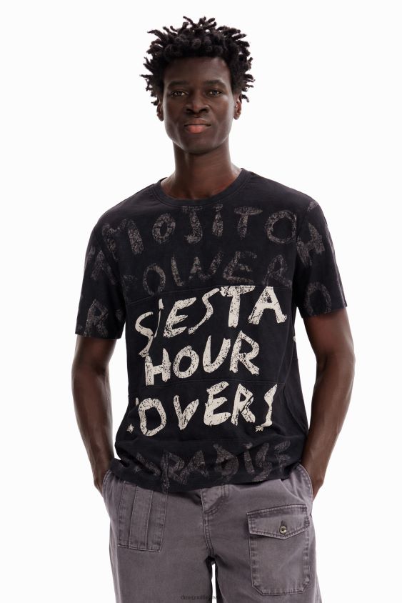 Desigual vyrų trumpomis rankovėmis mojito marškinėliai apranga S606BV1652