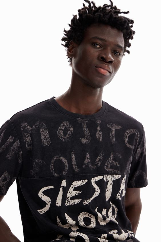 Desigual vyrų trumpomis rankovėmis mojito marškinėliai apranga S606BV1652