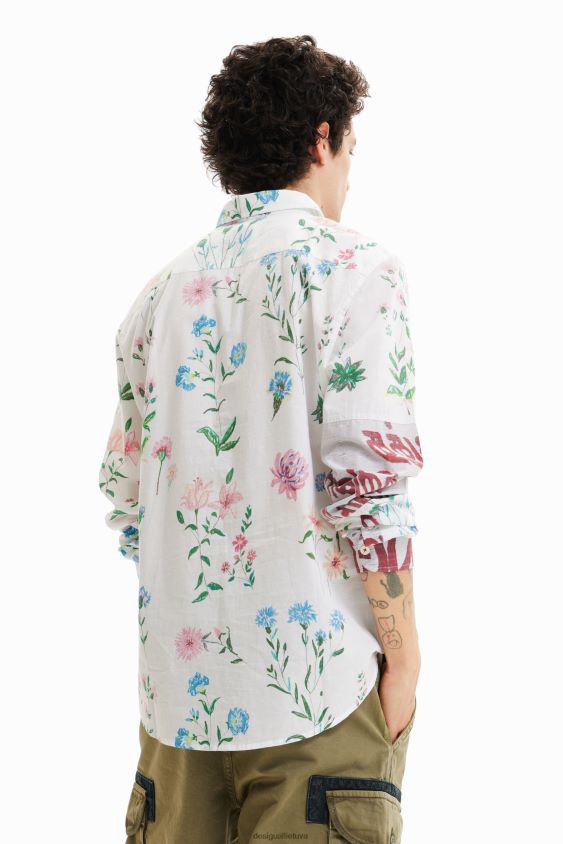 Desigual vyrų gėlėti voile marškinėliai apranga S606BV1533