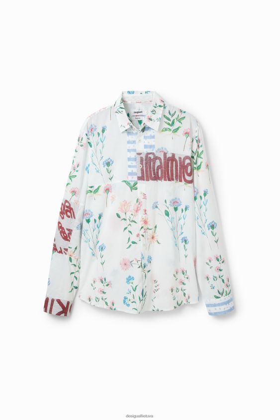 Desigual vyrų gėlėti voile marškinėliai apranga S606BV1533