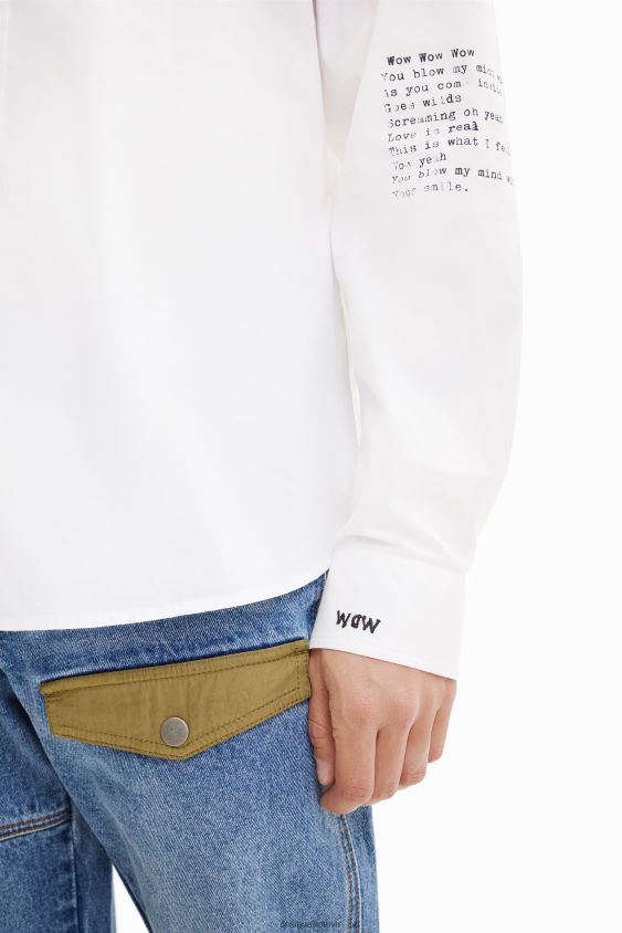 Desigual vyrų kontrastingi žinučių marškinėliai apranga S606BV1550