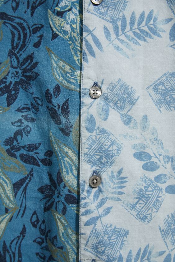 Desigual vyrų marškinėliai trumpomis rankovėmis gėlės apranga S606BV1697