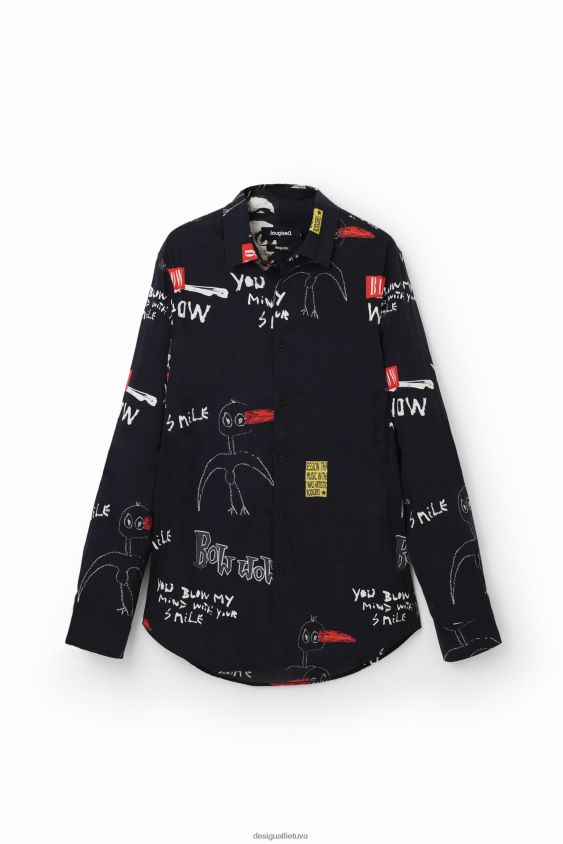 Desigual vyrų meniški žinučių marškinėliai apranga S606BV1525