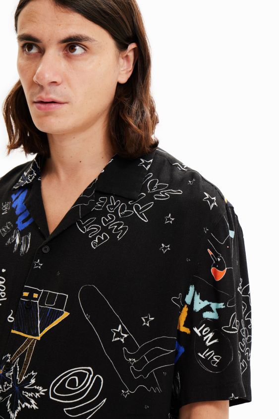 Desigual vyrų meniški kurorto marškinėliai apranga S606BV1695