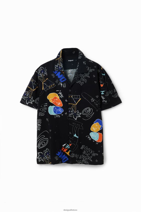 Desigual vyrų meniški kurorto marškinėliai apranga S606BV1695
