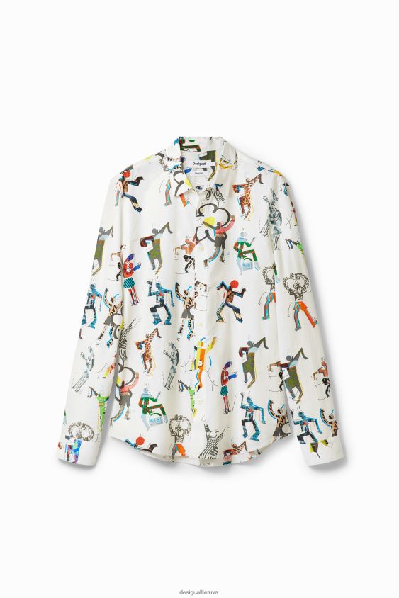 Desigual vyrų šokančių figūrų marškiniai apranga S606BV1549