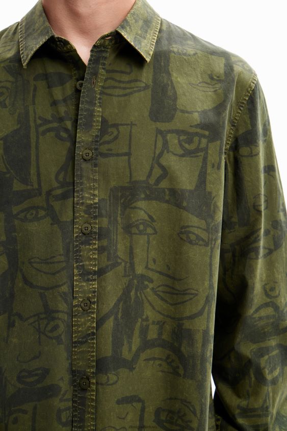 Desigual vyrų rūgštimi prausiami veido marškinėliai apranga S606BV1617