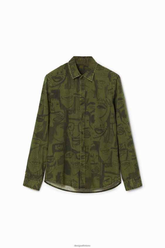 Desigual vyrų rūgštimi prausiami veido marškinėliai apranga S606BV1617