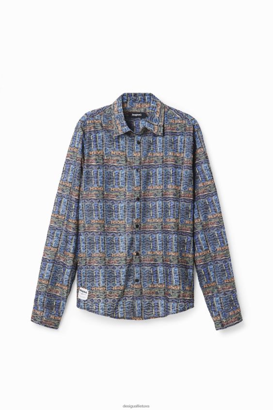 Desigual vyrų siuvinėti arty logotipu marškinėliai apranga S606BV1543